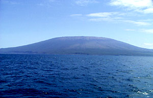 This morning we passed by Cerro Azul, a volcano on the southern tip of Isabela Island. 