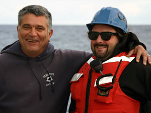 Atlantis Captain George Silva (left) and Ed “Catfish” Popowitz