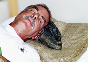 Those BAD Pollywogs are at it again! They replaced Mike Perfit’s pillow on his bed with a “pillow” basalt. Poor Mike is so tired that he didn’t even notice how “hard” his pillow was tonight.