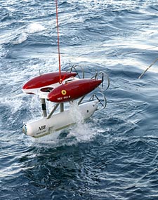  Then, shortly after 5 a.m. ABE surfaced after completing its overnight mission to map the seafloor in the area where the Rose Garden vent site is reported to be.