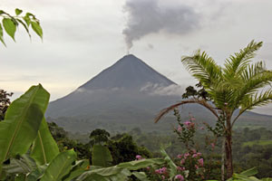 Before joining the ship in Puntarenas, WHOI scientists visited Arenal Volcano in north central Costa Rica. It is one of the most active volcanoes in the Western hemisphere. 