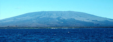 Cerro Azul volcano on Isabela Island.