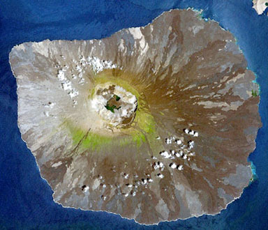 LANDSAT image of Fernandina volcano.
