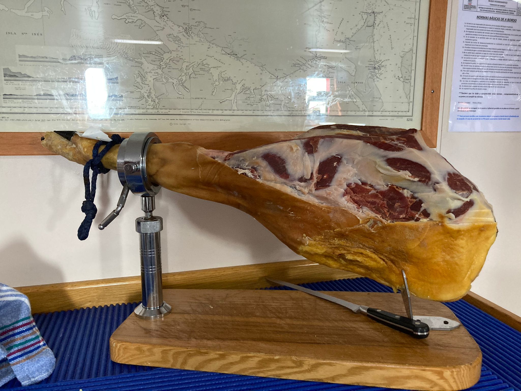 Jamón, or dry-cured ham, is served Spanish style during pinchos, or snacktime! Photo by Michelle Cusolito, @Woods Hole Oceanographic Institution